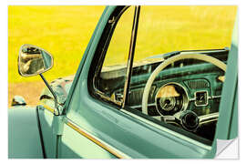 Selvklebende plakat The green classic German car