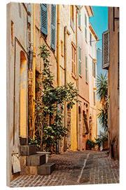 Wood print Downtown Cannes III