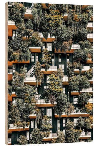 Wood print Bosco Verticale Towers In Milan