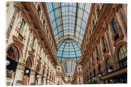 Acrylic print Galleria Vittorio Emanuele II in Milan, Italy