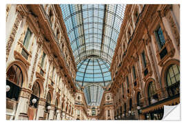 Selvklebende plakat Galleria Vittorio Emanuele II in Milan, Italy