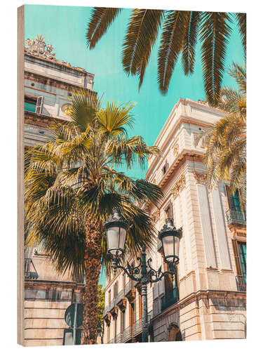 Holzbild Royal Square (Placa Reial oder Plaza Real)