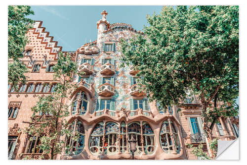 Wall sticker Casa Batllo by Antoni Gaudi in Barcelona, Spain II
