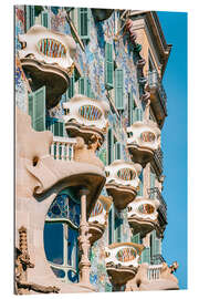 Quadro em plexi-alumínio Casa Batllo by Antoni Gaudi in Barcelona, Spain I