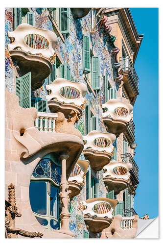 Självhäftande poster Casa Batllo by Antoni Gaudi in Barcelona, Spain I