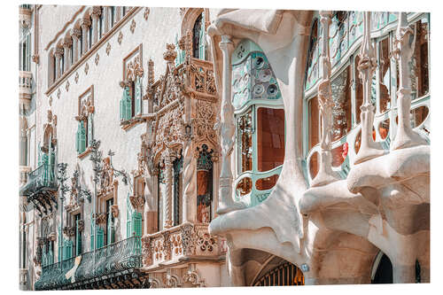 Akrylbillede Casa Batllo by Antoni Gaudi in downtown Barcelona, Spain III