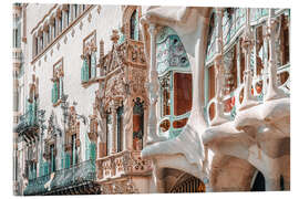 Acrylic print Casa Batllo by Antoni Gaudi in downtown Barcelona, Spain III