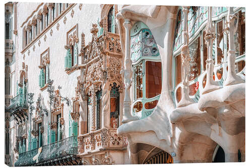 Leinwandbild Casa Batllo von Antoni Gaudi in Barcelona, Spanien III