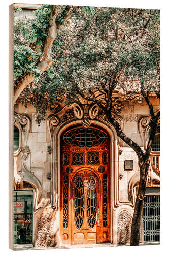 Trätavla Casa Comalat in Barcelona