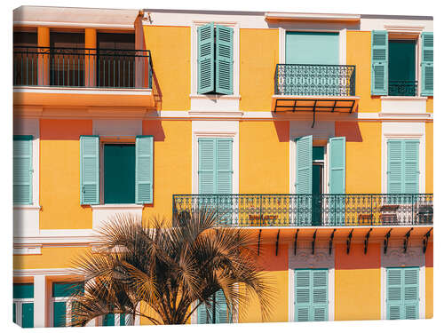 Tableau sur toile Façade jaune à Cannes