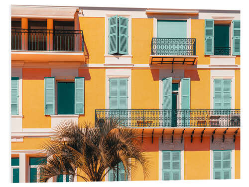 Tableau en PVC Façade jaune à Cannes