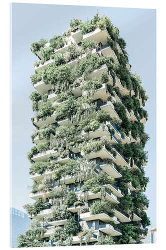 Cuadro de metacrilato Bosco Verticale edificio torre en Milán