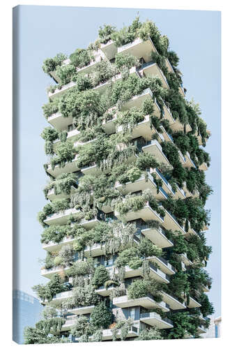 Canvas print Bosco Verticale building tower in Milan