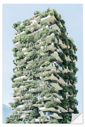 Wandsticker Bosco Verticale Gebäudeturm in Mailand