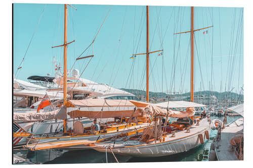 Tableau en aluminium Yachts et bateaux dans le port de Cannes