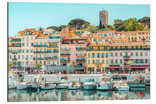 Cuadro de aluminio Skyline de la ciudad de Cannes, Riviera francesa