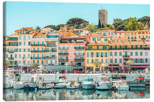 Leinwandbild Skyline von Cannes, französische Riviera