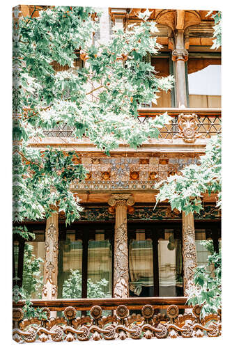 Canvas print Facade in the City of Barcelona, Spain