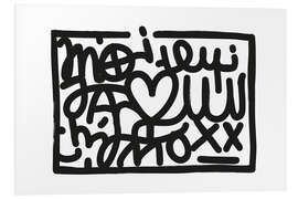 Foam board print Cuore Nero