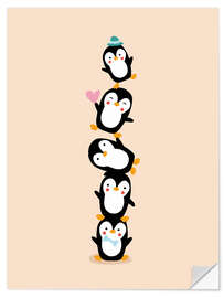 Självhäftande poster Penguin friends