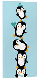 Foam board print Penguin friends, blue