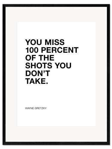 Framed art print Wayne Gretzky quote