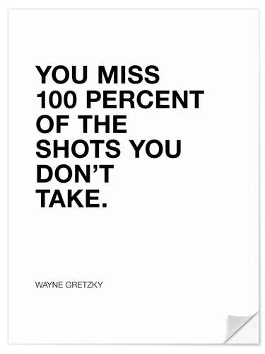 Wall sticker Wayne Gretzky quote