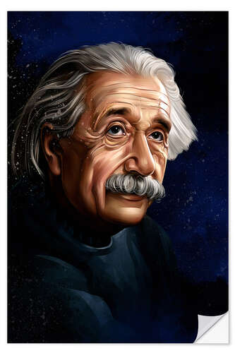 Selvklebende plakat Albert Einstein