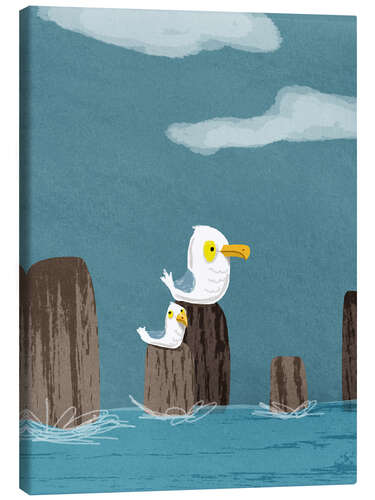 Canvas print Two Seagulls