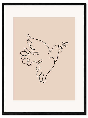 Framed art print Dove I