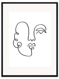 Gerahmter Kunstdruck Das Gesicht der Diva