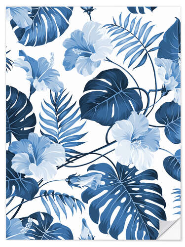 Wall sticker Blue botany