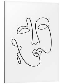 Tableau en aluminium Le visage de muse