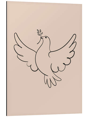 Aluminium print Dove of peace