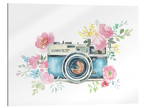 Gallery print Vintage camera with flowers