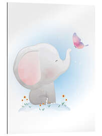 Galleriprint Elephant and butterfly