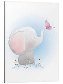 Magnettafel Elefant und Schmetterling