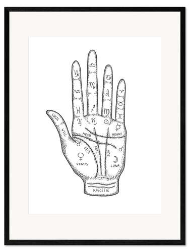 Framed art print Palm reading