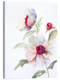 Canvas print Pale summer flowers