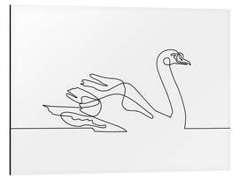 Tableau en aluminium Cygne