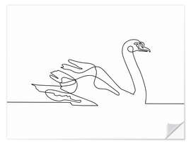 Sticker mural Cygne