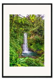 Gerahmter Kunstdruck Wasserfall in Costa Rica