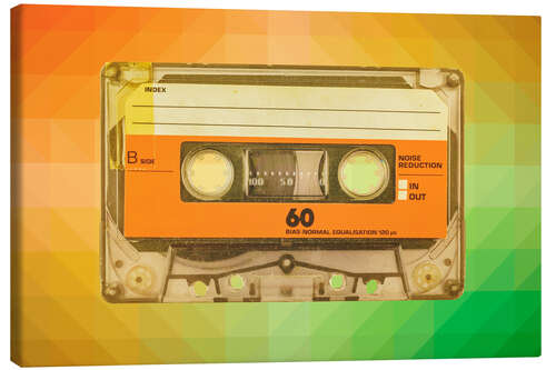 Canvas print The eighties compact cassette