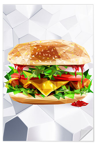 Sticker mural Burger