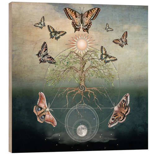 Wood print Alleluia