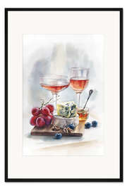 Gerahmter Kunstdruck Französisches Abendessen