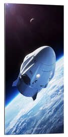 Gallery print SpaceX crew dragon in orbit