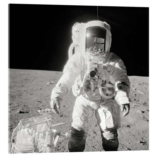 Acrylglasbild Apollo-12-Astronaut Bean auf dem Mond