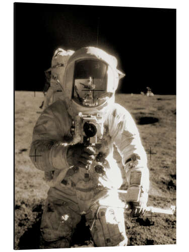 Aluminium print Astronaut Charles Conrad on the moon