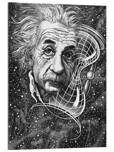 Quadro em plexi-alumínio Albert Einstein